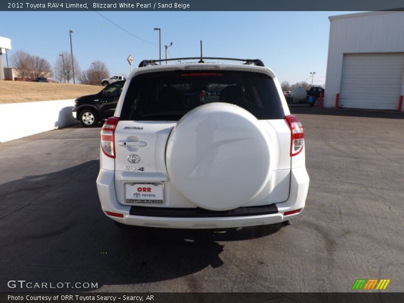 Blizzard White Pearl / Sand Beige 2012 Toyota RAV4 Limited