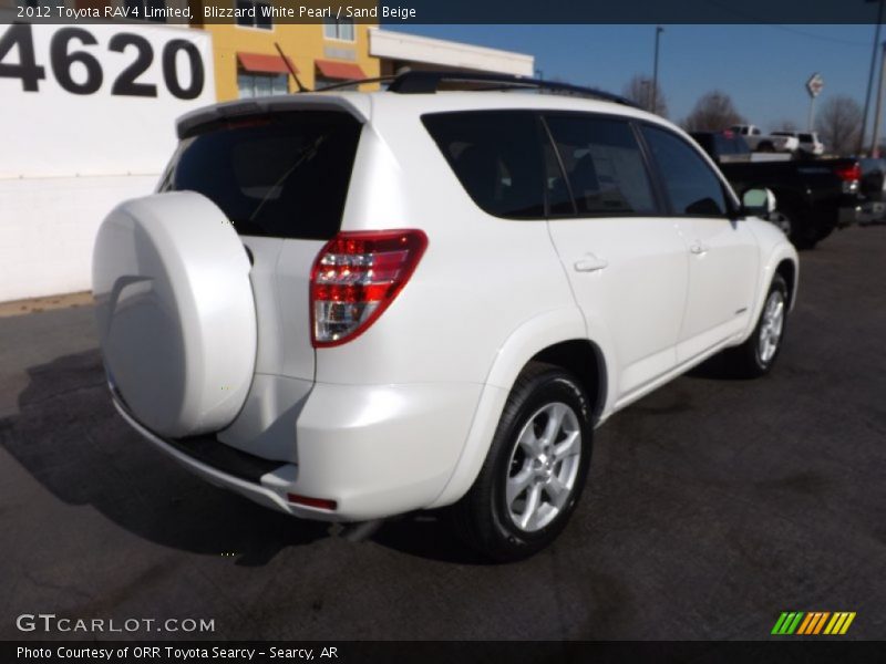 Blizzard White Pearl / Sand Beige 2012 Toyota RAV4 Limited