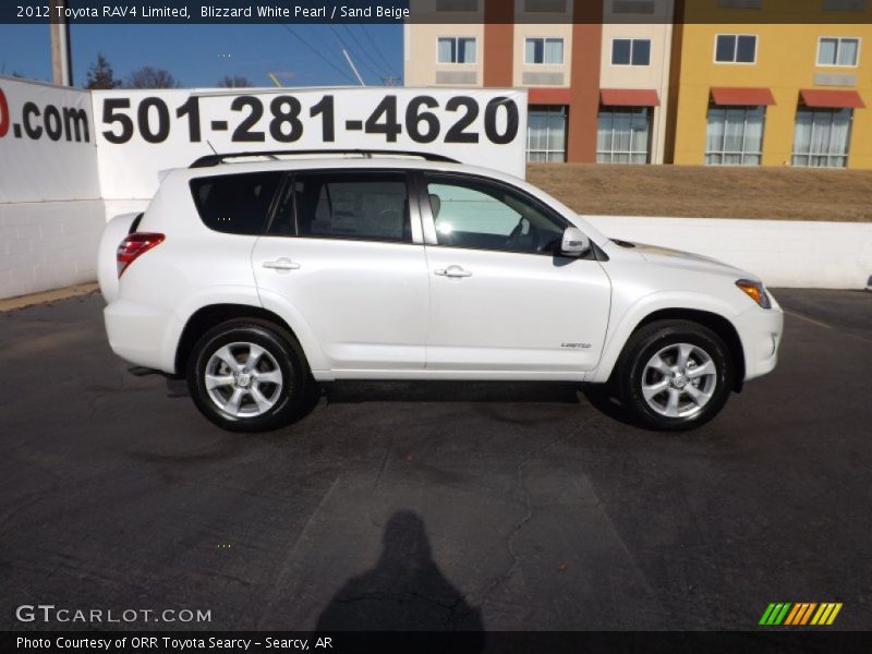 Blizzard White Pearl / Sand Beige 2012 Toyota RAV4 Limited