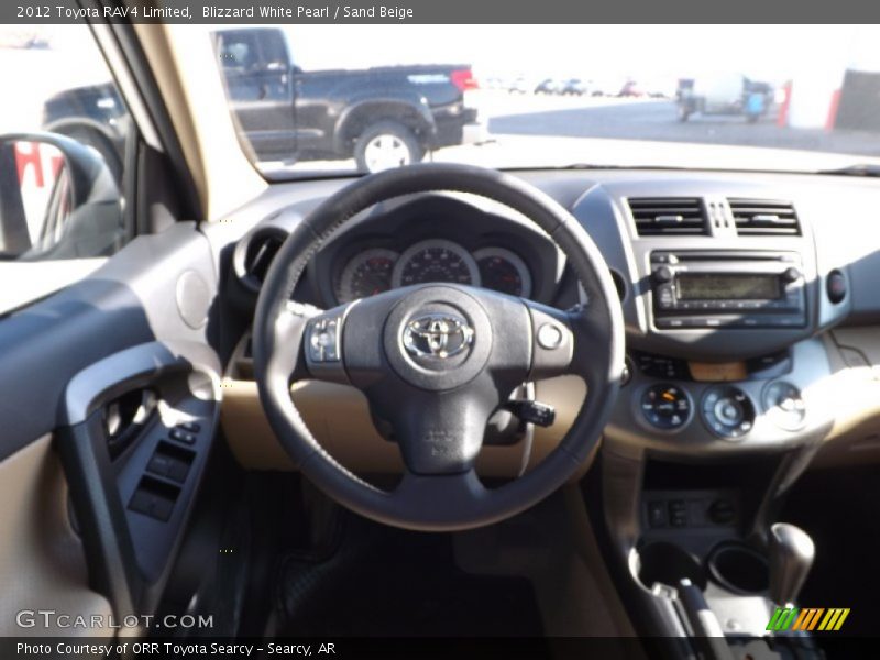 Blizzard White Pearl / Sand Beige 2012 Toyota RAV4 Limited