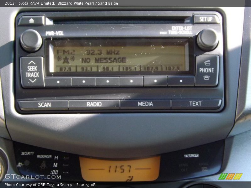 Blizzard White Pearl / Sand Beige 2012 Toyota RAV4 Limited