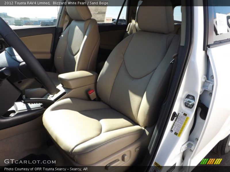 Blizzard White Pearl / Sand Beige 2012 Toyota RAV4 Limited