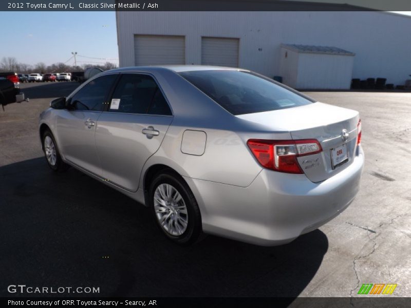 Classic Silver Metallic / Ash 2012 Toyota Camry L