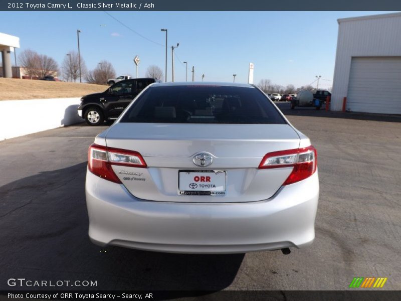 Classic Silver Metallic / Ash 2012 Toyota Camry L