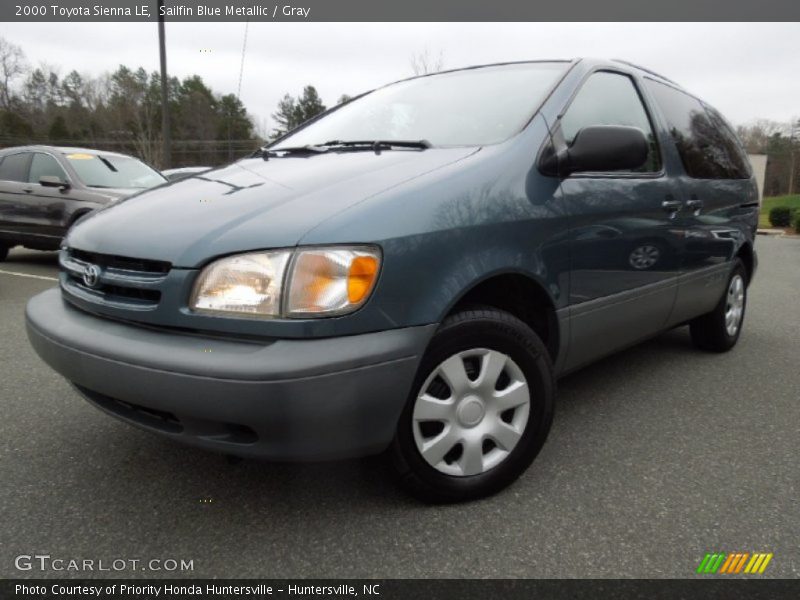 Sailfin Blue Metallic / Gray 2000 Toyota Sienna LE