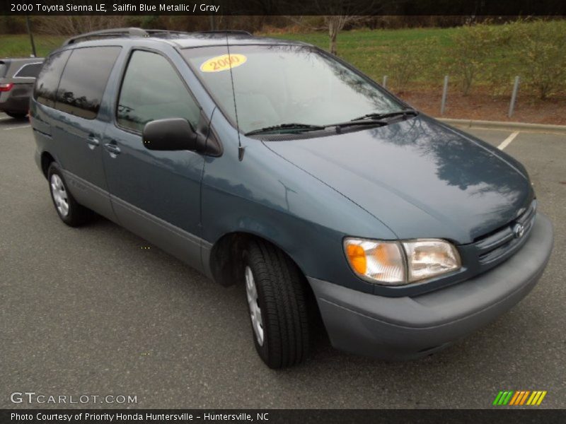 Sailfin Blue Metallic / Gray 2000 Toyota Sienna LE
