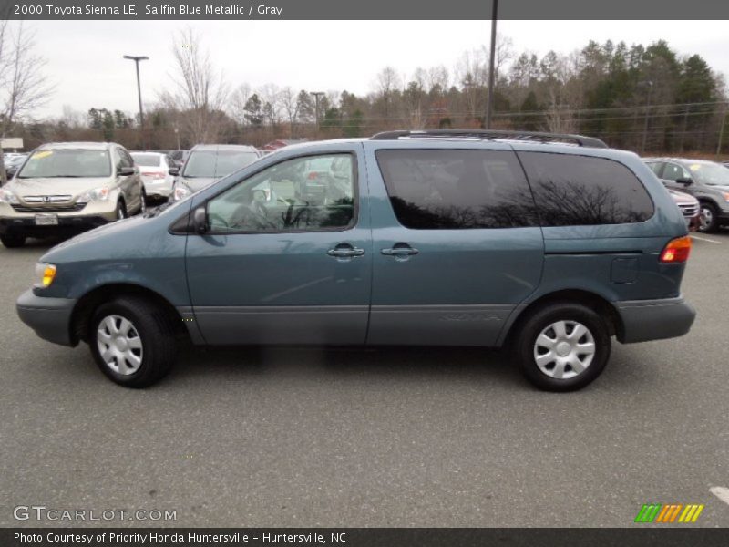 Sailfin Blue Metallic / Gray 2000 Toyota Sienna LE