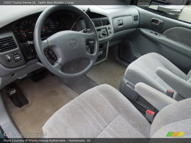 Sailfin Blue Metallic / Gray 2000 Toyota Sienna LE