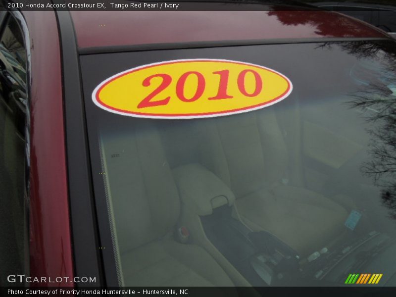 Tango Red Pearl / Ivory 2010 Honda Accord Crosstour EX