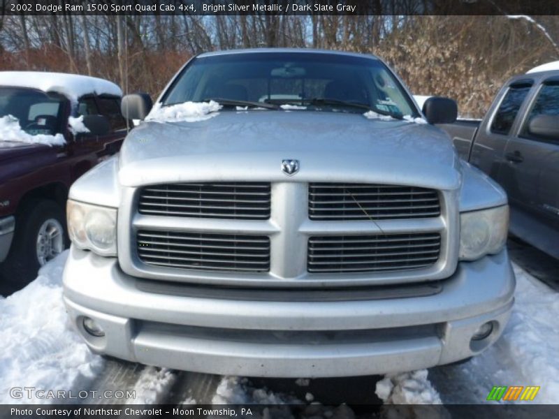 Bright Silver Metallic / Dark Slate Gray 2002 Dodge Ram 1500 Sport Quad Cab 4x4