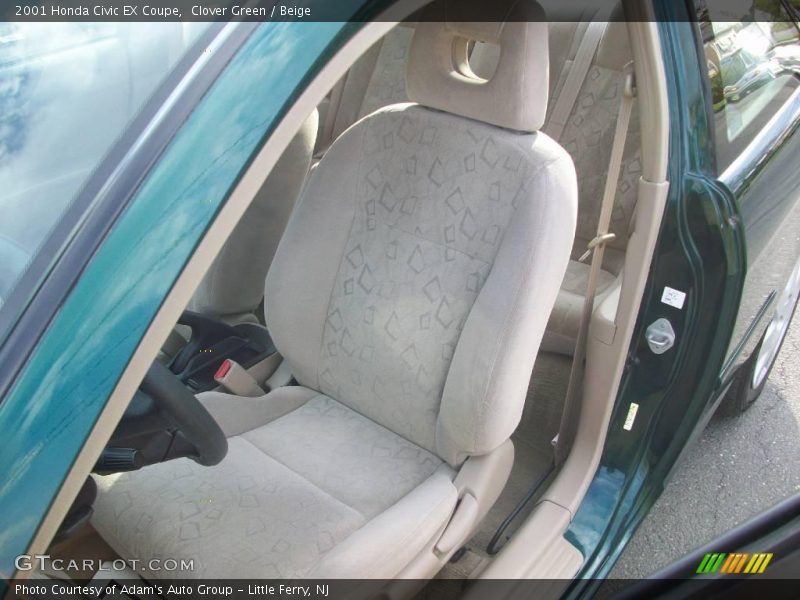 Clover Green / Beige 2001 Honda Civic EX Coupe