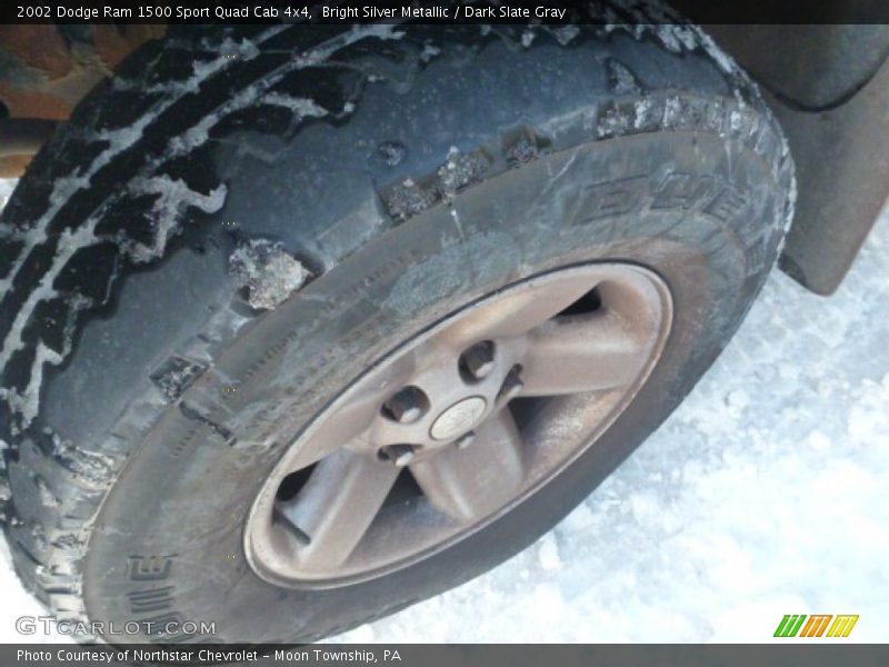 Bright Silver Metallic / Dark Slate Gray 2002 Dodge Ram 1500 Sport Quad Cab 4x4