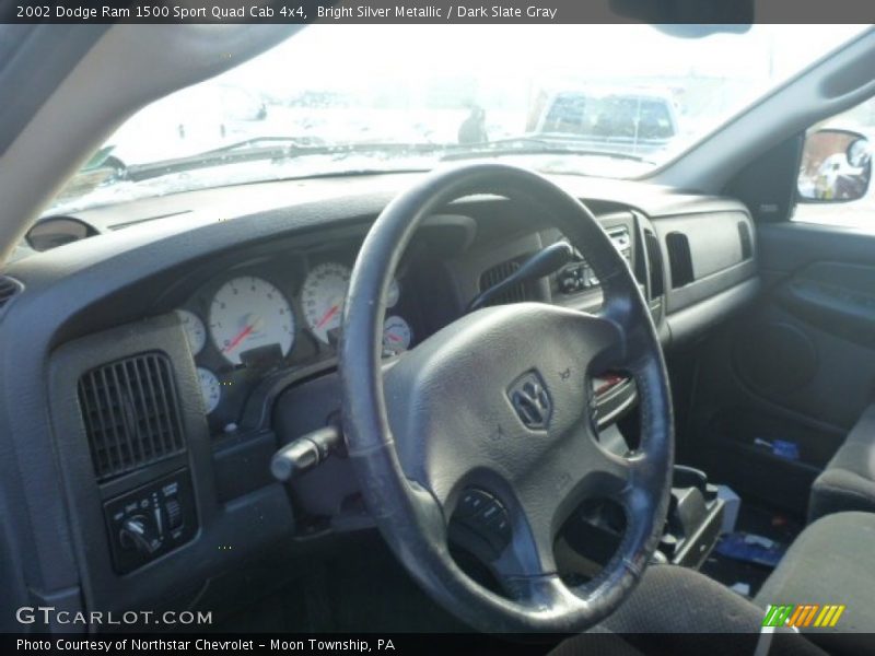 Bright Silver Metallic / Dark Slate Gray 2002 Dodge Ram 1500 Sport Quad Cab 4x4