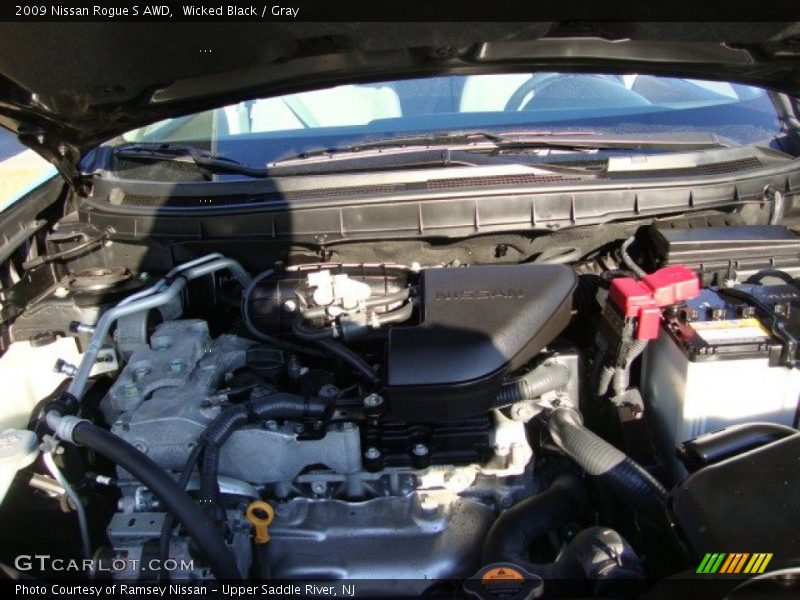 Wicked Black / Gray 2009 Nissan Rogue S AWD