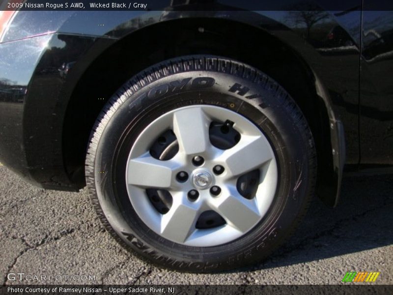 Wicked Black / Gray 2009 Nissan Rogue S AWD