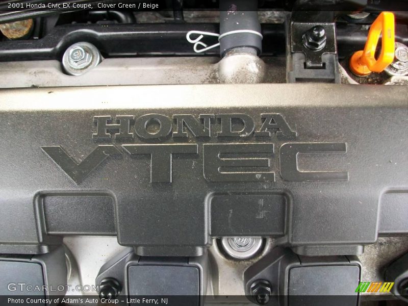 Clover Green / Beige 2001 Honda Civic EX Coupe