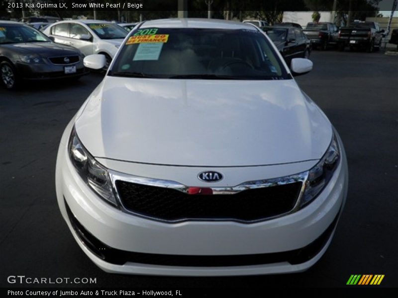 Snow White Pearl / Beige 2013 Kia Optima LX