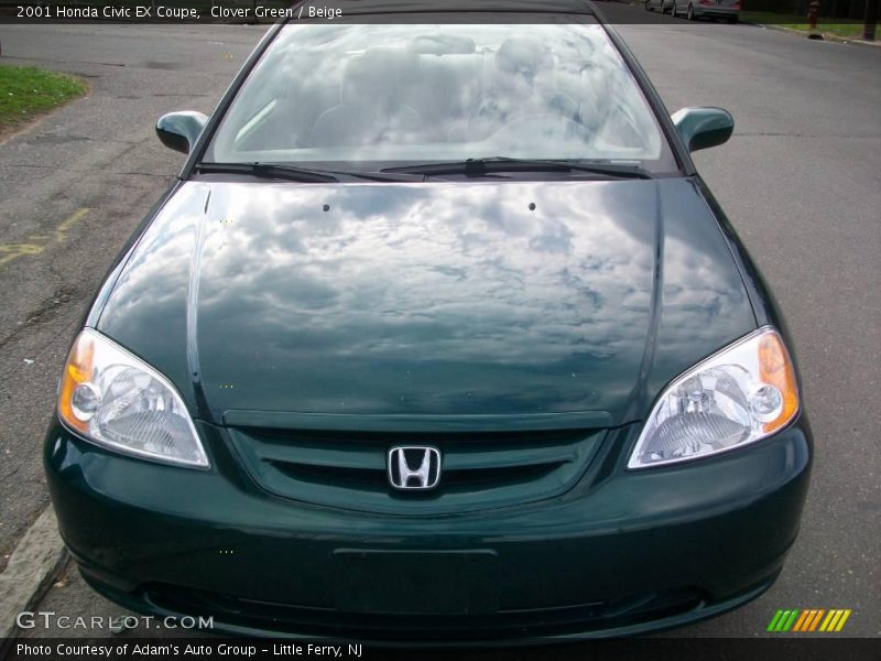 Clover Green / Beige 2001 Honda Civic EX Coupe