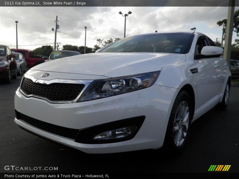 Snow White Pearl / Beige 2013 Kia Optima LX