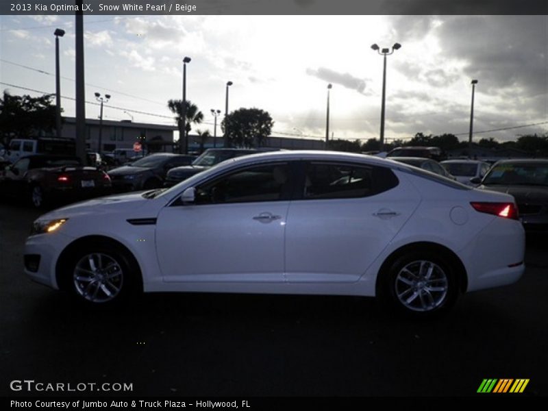 Snow White Pearl / Beige 2013 Kia Optima LX