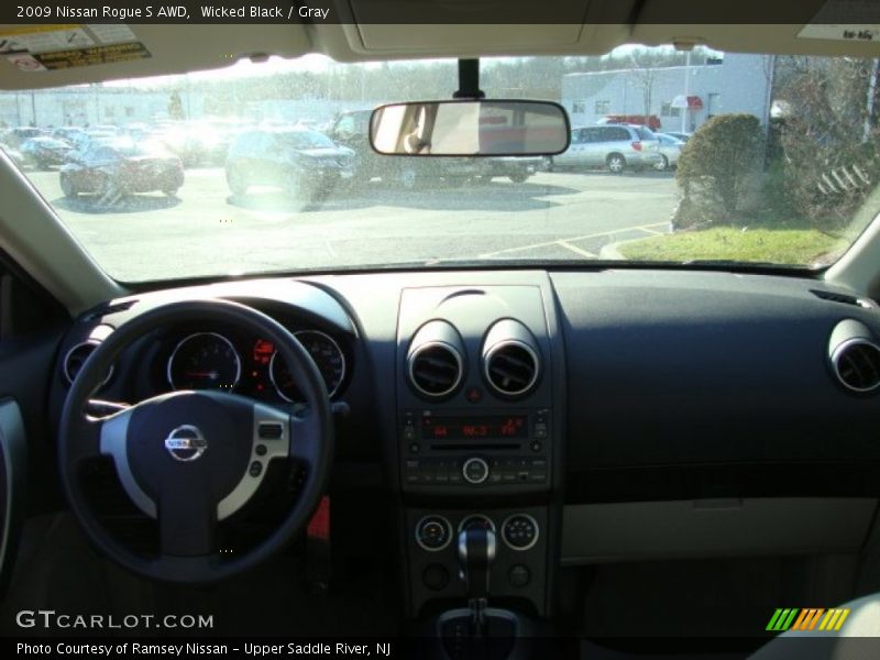 Wicked Black / Gray 2009 Nissan Rogue S AWD