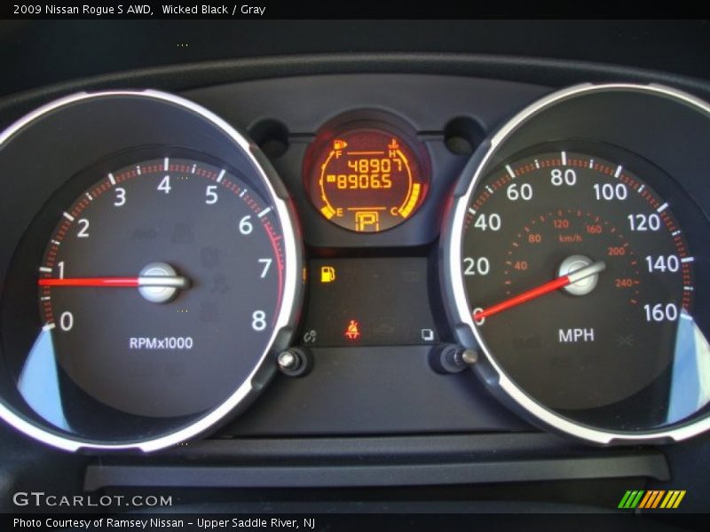 Wicked Black / Gray 2009 Nissan Rogue S AWD