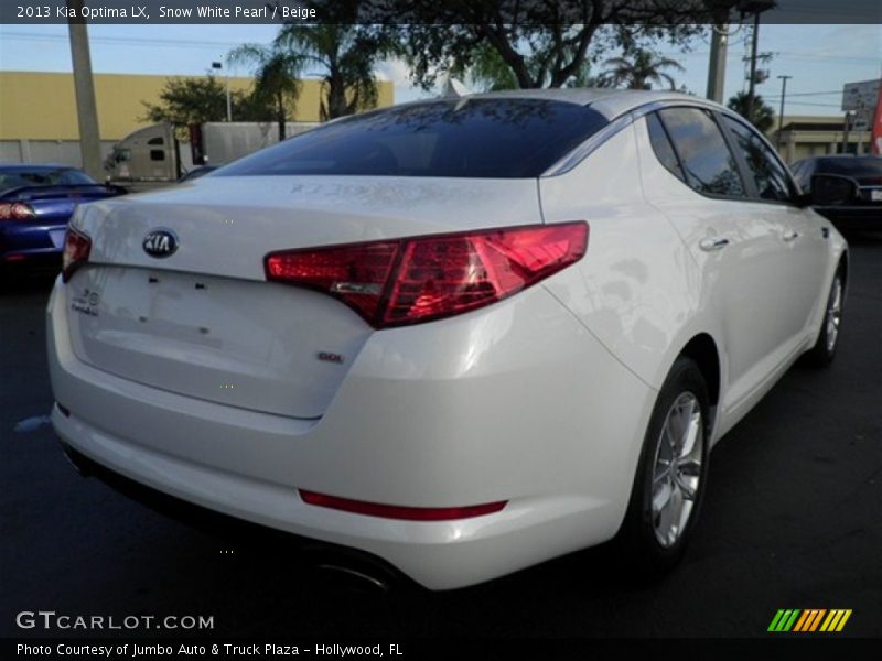 Snow White Pearl / Beige 2013 Kia Optima LX