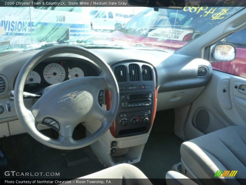 Stone White / Medium Slate Gray 2006 Chrysler Town & Country LX