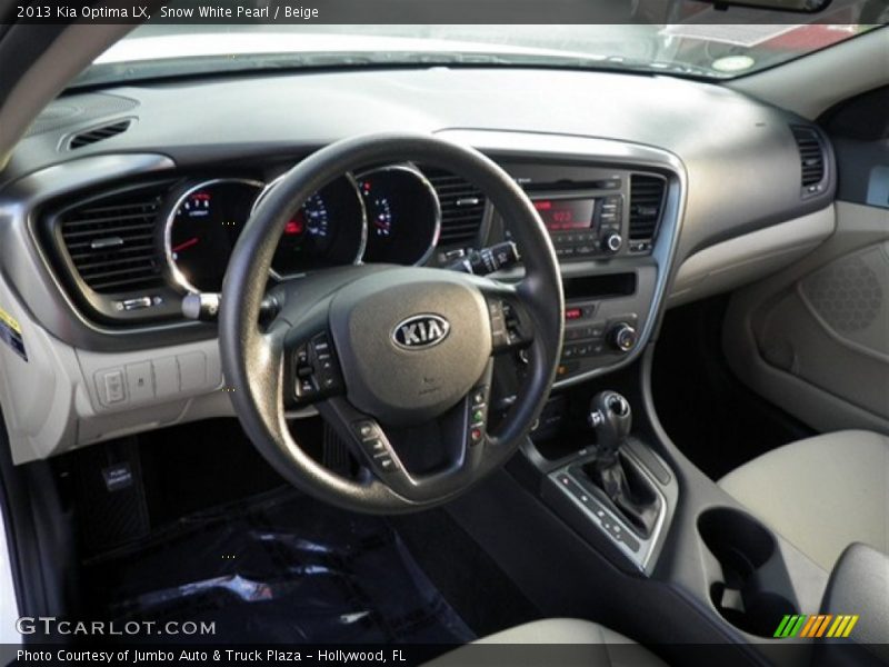 Snow White Pearl / Beige 2013 Kia Optima LX