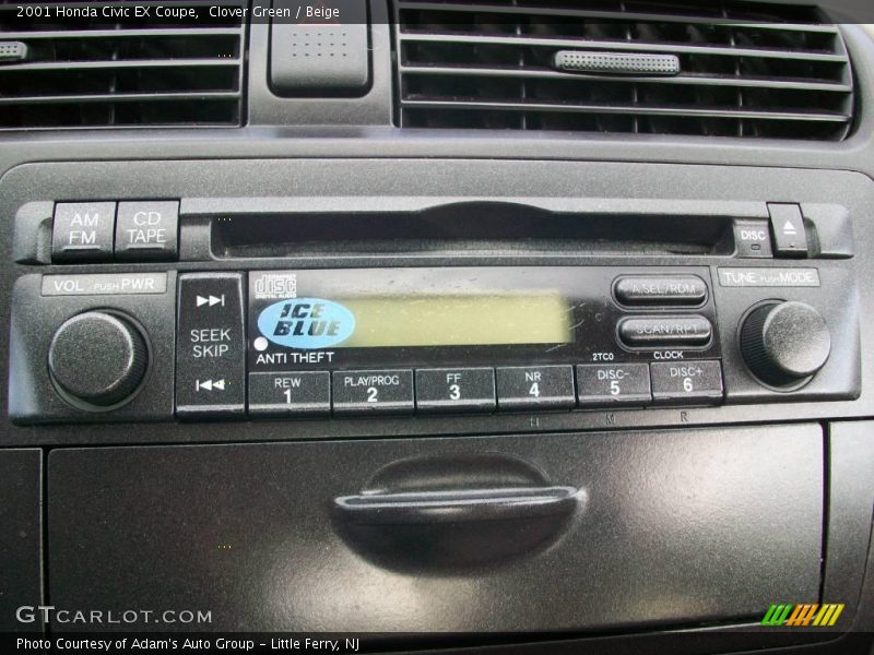 Clover Green / Beige 2001 Honda Civic EX Coupe