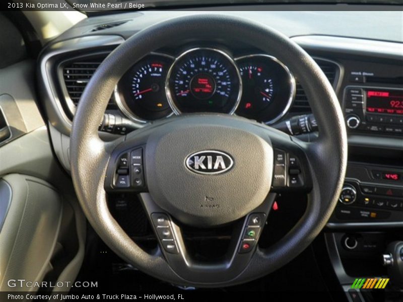 Snow White Pearl / Beige 2013 Kia Optima LX