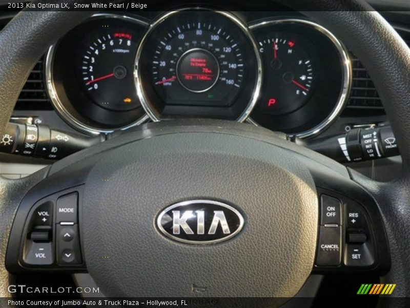 Snow White Pearl / Beige 2013 Kia Optima LX