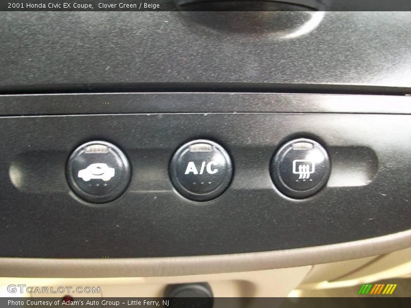 Clover Green / Beige 2001 Honda Civic EX Coupe
