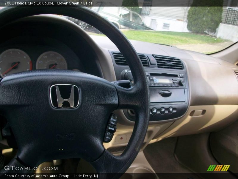Clover Green / Beige 2001 Honda Civic EX Coupe