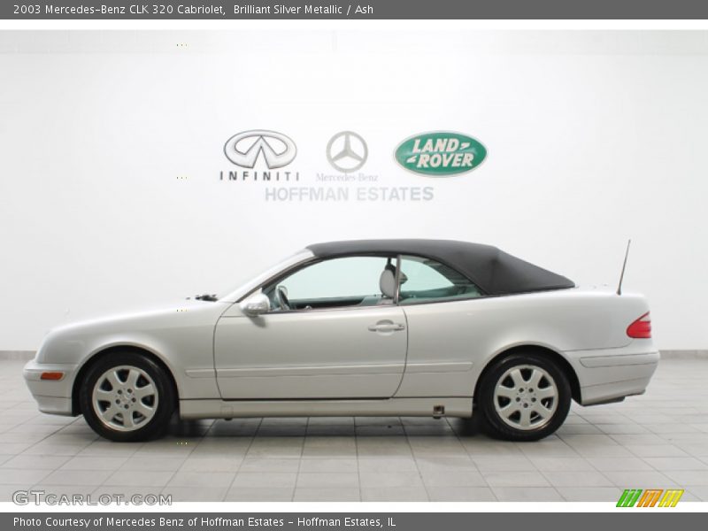 Brilliant Silver Metallic / Ash 2003 Mercedes-Benz CLK 320 Cabriolet