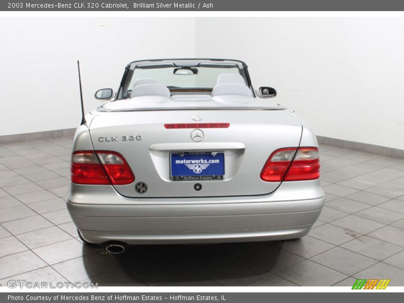 Brilliant Silver Metallic / Ash 2003 Mercedes-Benz CLK 320 Cabriolet