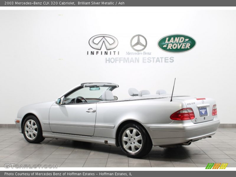 Brilliant Silver Metallic / Ash 2003 Mercedes-Benz CLK 320 Cabriolet