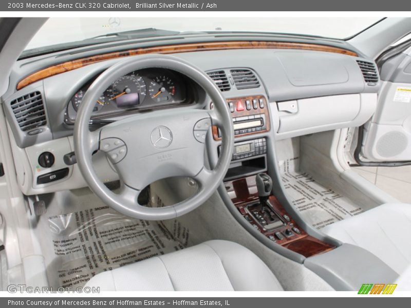 Brilliant Silver Metallic / Ash 2003 Mercedes-Benz CLK 320 Cabriolet