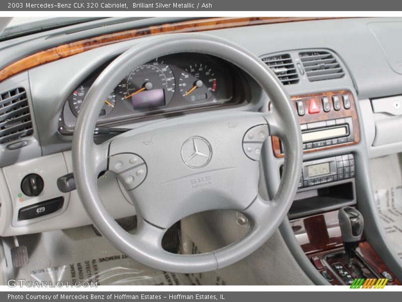 Brilliant Silver Metallic / Ash 2003 Mercedes-Benz CLK 320 Cabriolet