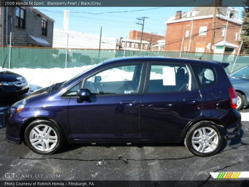 Blackberry Pearl / Black/Grey 2008 Honda Fit Sport