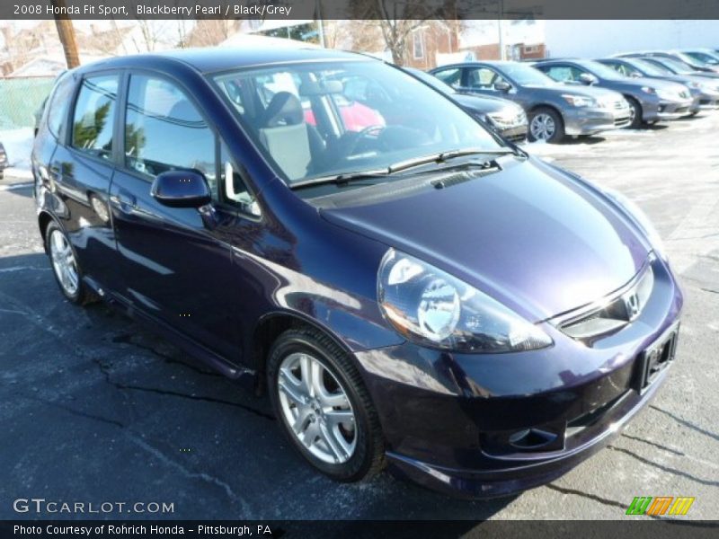 Blackberry Pearl / Black/Grey 2008 Honda Fit Sport