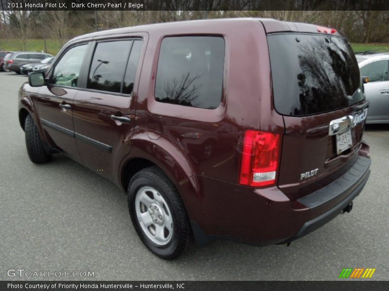 Dark Cherry Pearl / Beige 2011 Honda Pilot LX