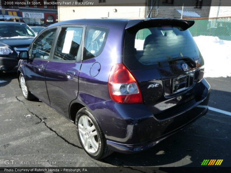 Blackberry Pearl / Black/Grey 2008 Honda Fit Sport