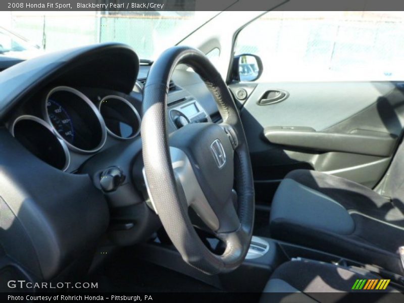Blackberry Pearl / Black/Grey 2008 Honda Fit Sport