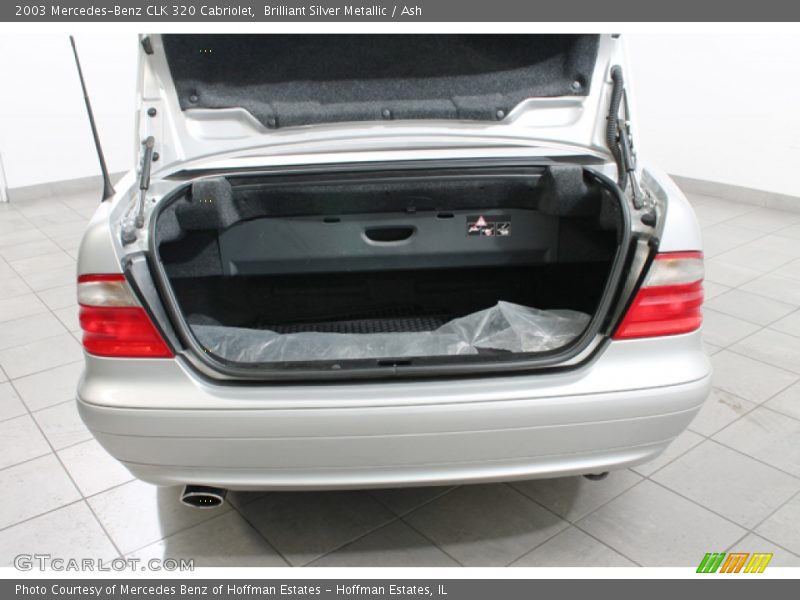 Brilliant Silver Metallic / Ash 2003 Mercedes-Benz CLK 320 Cabriolet