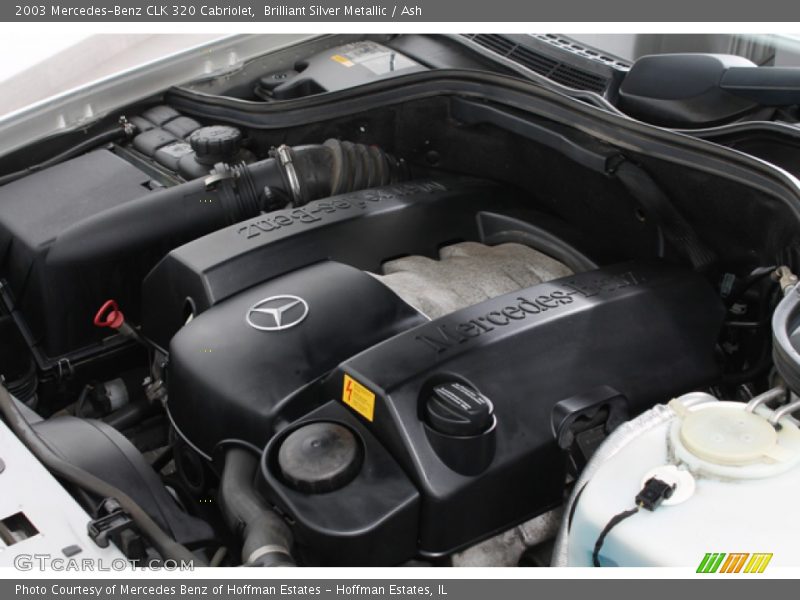 Brilliant Silver Metallic / Ash 2003 Mercedes-Benz CLK 320 Cabriolet