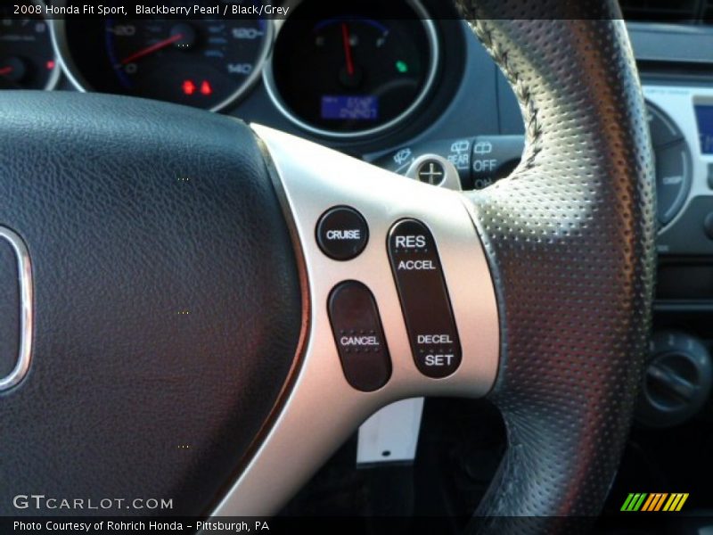 Blackberry Pearl / Black/Grey 2008 Honda Fit Sport