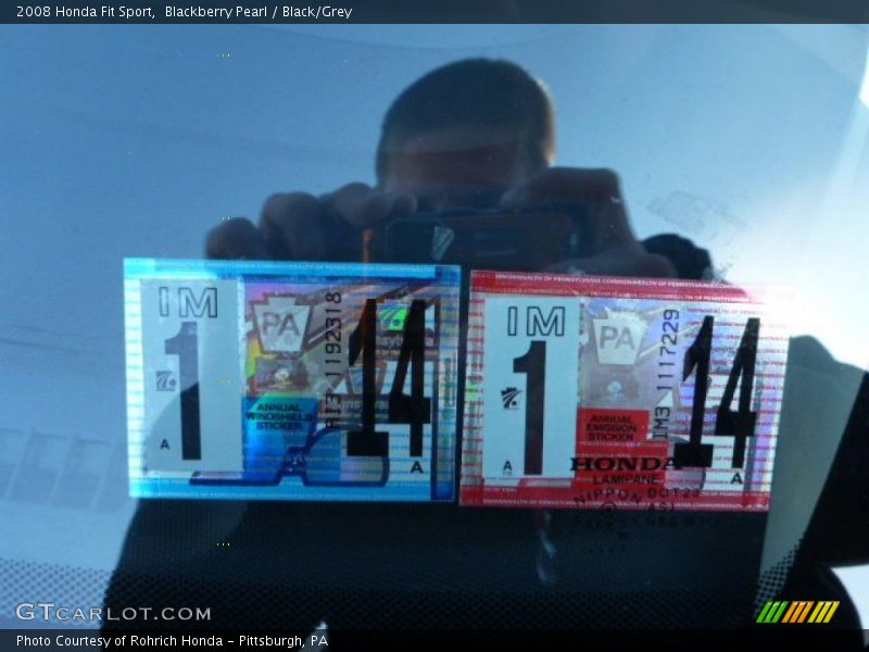 Blackberry Pearl / Black/Grey 2008 Honda Fit Sport