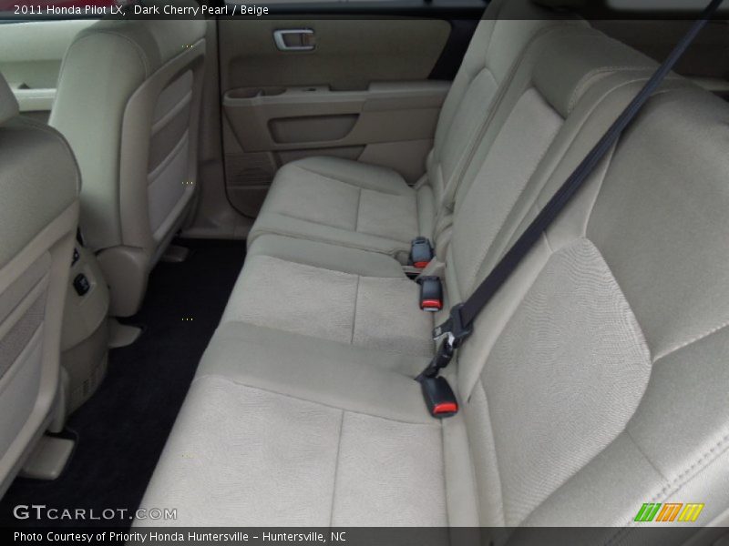 Dark Cherry Pearl / Beige 2011 Honda Pilot LX
