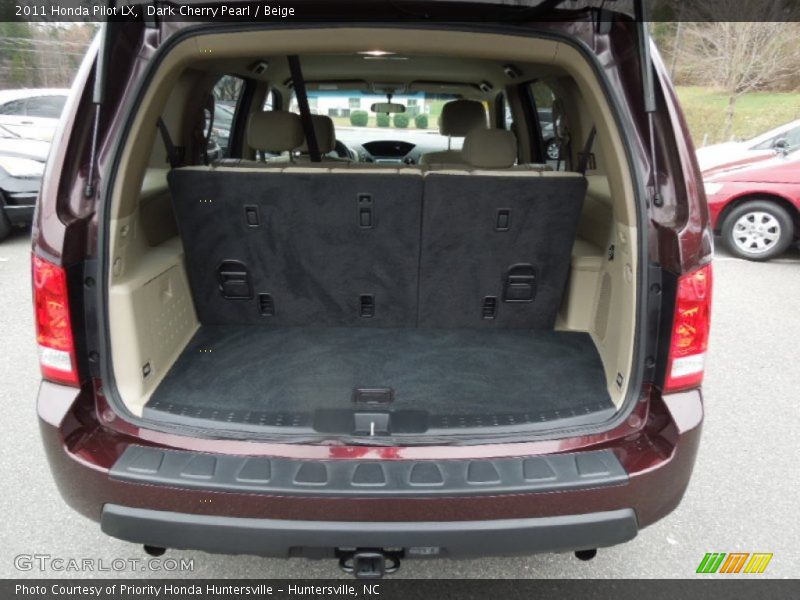 Dark Cherry Pearl / Beige 2011 Honda Pilot LX